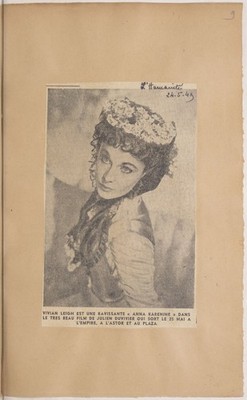 Vivien Leigh Anna Karenine 1939 Vintage Film Photo Reprint Wall Art