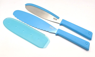 Kuhn Rikon Stainless Steel Sandwich Knife & Spreader Set K85467 Aqua Blue