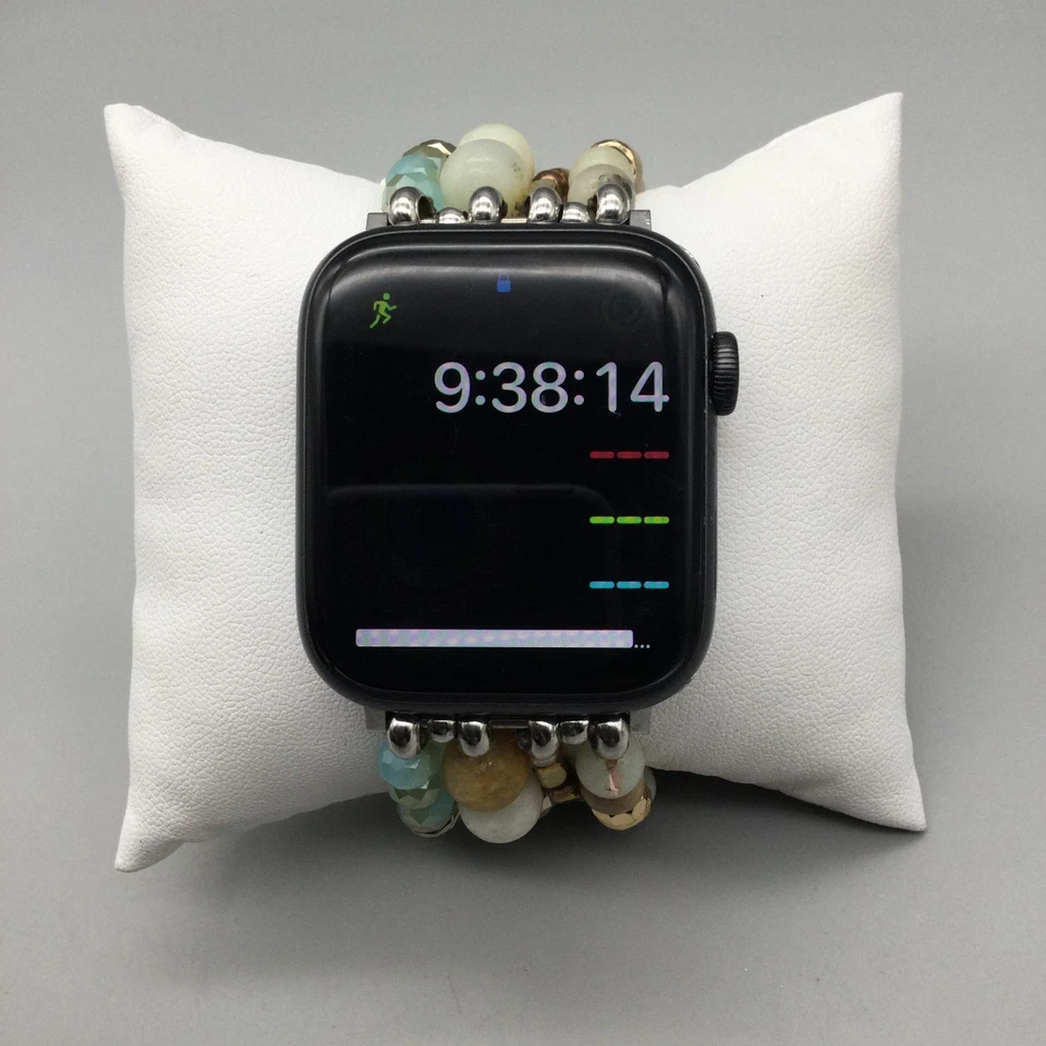 Apple Watch Series 5 Tono Negro 40mm Correa con Cuentas Sin Probar Bloqueado Solo Para Piezas Foto 3 de 4