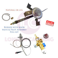 Shaan Tandoor Burner with Pilot Assembly Kit with Gas Valve and Knob Full Kit