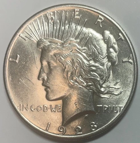 1928 P Peace Dollar  - Beautiful High Grade BU - Better Date