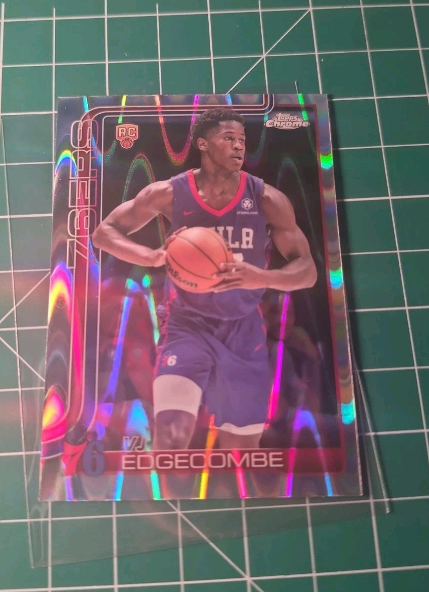 Topps Chrome 2025-26 VJ Edgecombe Rookie RayWave Refractor #253 76ers