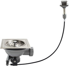 Square Strainer Basket Waste Kit for Old Kitchen Sink, Drainer with Controllerx