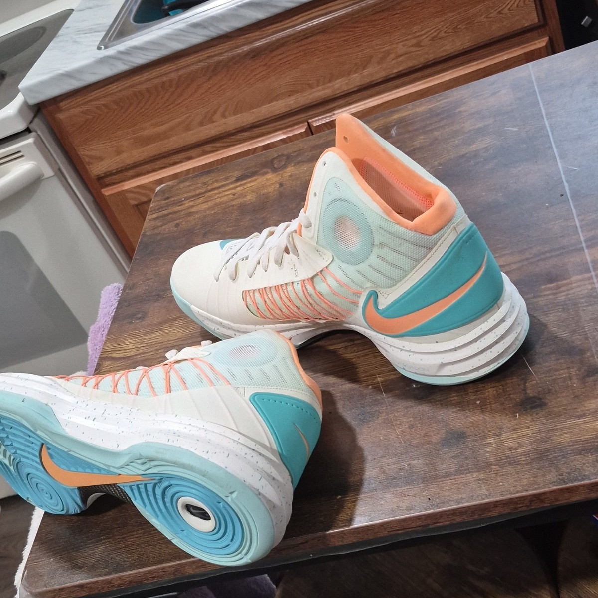 Nike hyperdunkバスケットボールシューズ Nike Hyperdunk High Top Basketball Shoes White Teal Orange Mesh