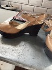 Steve Madden Starlets Wedge Platform Sandals Sz 6.5 Leather Strap Buckle — photo 3