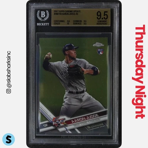 2017 TOPPS CHROME UPDATE #HMT40 AARON JUDGE RC ROOKIE BGS 9.5