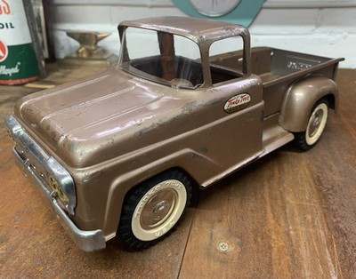 1958 Tonka Pressstahl Stepside Pickup Truck Bronze Spielzeug 13 Zoll lang Vintage