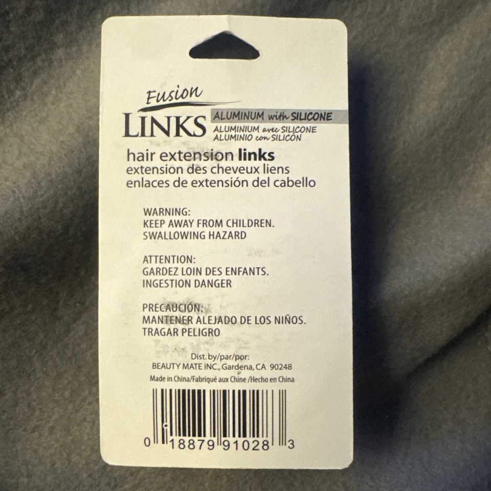 Fusion Hair Extension, Links, Aluminum Width, Silicone 100 Pieces Black - Image 2 of 2