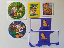 Vintage Garfield Stickers 1980s/1990s Christmas Midnight Madness Six 6 