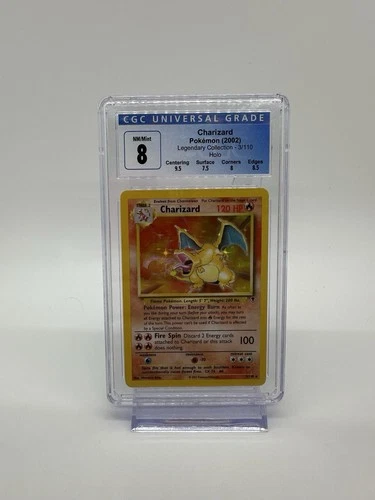 Pokemon Charizard Legendary Collection Holo 3/110 Cgc 8 W Subgrades Blue Label