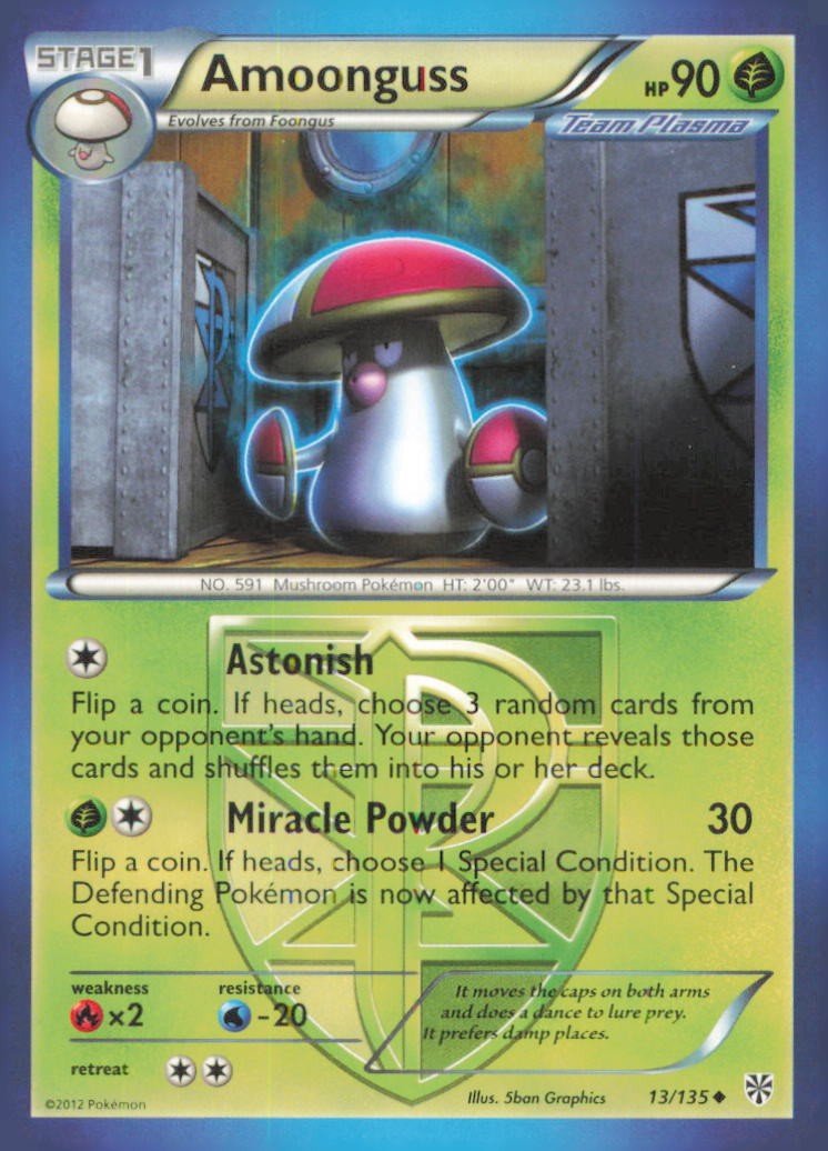 AMOONGUSS 13/135 UNCOMMON PLASMA STORM POKEMON NEAR MINT