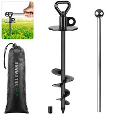 Dog Tie Out Stake Outdoor Anti-Rust Ground Anchor for Large Dogs up to 220 lb...