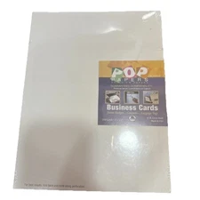 POP PAPERS Printable Business Cards 3.5" X 2" (350 Ct) NEW 