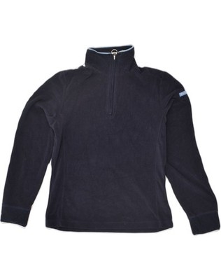 CHAMPION Damen Fleecepullover mit Reißverschluss am Ausschnitt Medium Navy Blau Polyester HM09