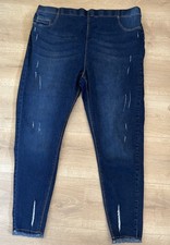 YOURS Jenny Jeans Size 24 Skinny Stretch Ripped Look Plus Size