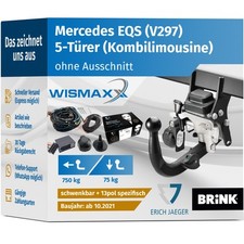 ANHÄNGERKUPPLUNG für Mercedes EQS ab 21 schwenkbar BRINK +13pol E-Satz Erich J