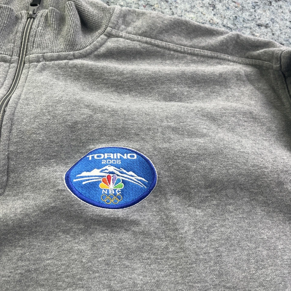 Pullover Torino 2006 Juegos Olímpicos Nike 1/4 Cremallera Para Hombre Talla XXL Gris Polar Sudadera Foto 2 de 4