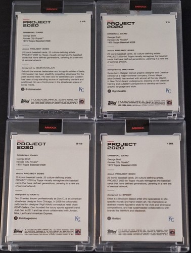George Brett Topps Project 2020 4 Card Lot - Picture 2 of 2