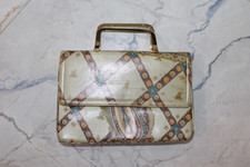 Vintage Grandma's Leather Clutch Handbag.