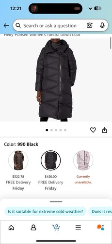 Helly Hansen Women’s Tundra Down Coat - Large Utility Sparrow - Picture 20 of 21