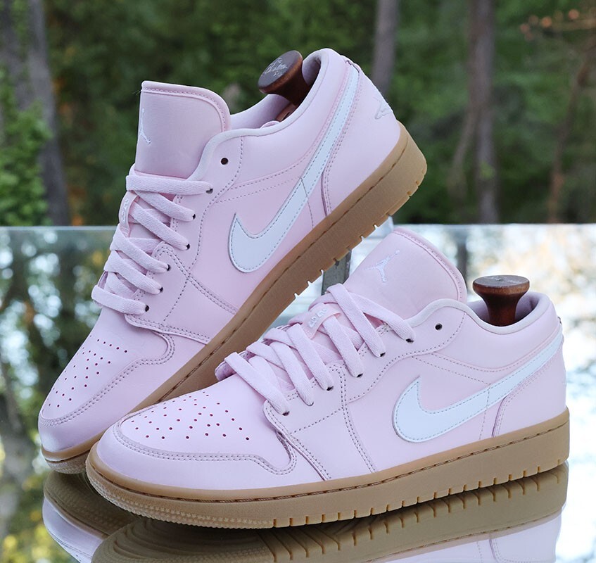 Nike Air Jordan 1 Low Arctic Pink Gum Women's Size 12 White Custom