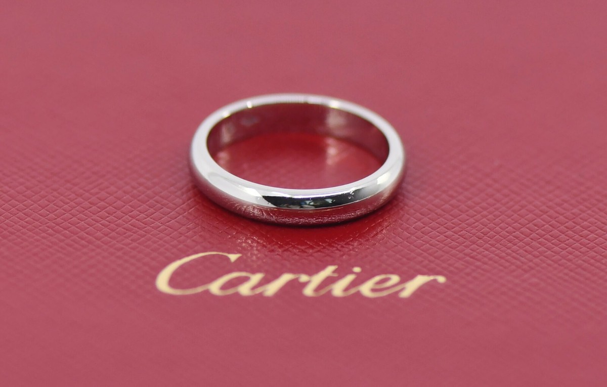 Cartier 1895 Platinum Wedding band Ring Size 51 | eBay