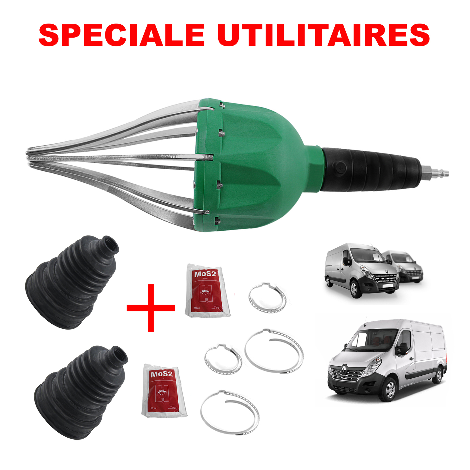 Pince pneumatique universelle pour montage de soufflet cardan de camionnette