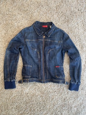Large Zip Front Denim Jacket | eBay