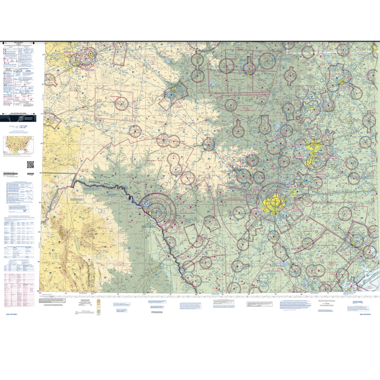 FAA Chart: VFR Sectional Chart San Antonio Always Current Select Cycle  Date