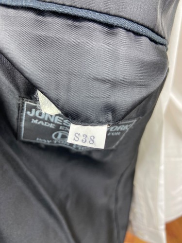 Blazer Abrigo Deportivo Traje Chaqueta Jones New York Para Hombres 38S Azul Marino Doble Pecho EE. UU. - Imagen 9 de 10