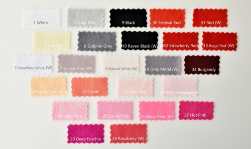 Craft Felt | Wool Mix and Soft Washable | 70+ Colours | 9"/22cm Square Sheets - Picture 2 of 91