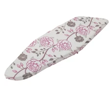 Printed Padded Ironing Board Cover & Pad (for 54" boards) PINK & GREY FLOWERS,BH
