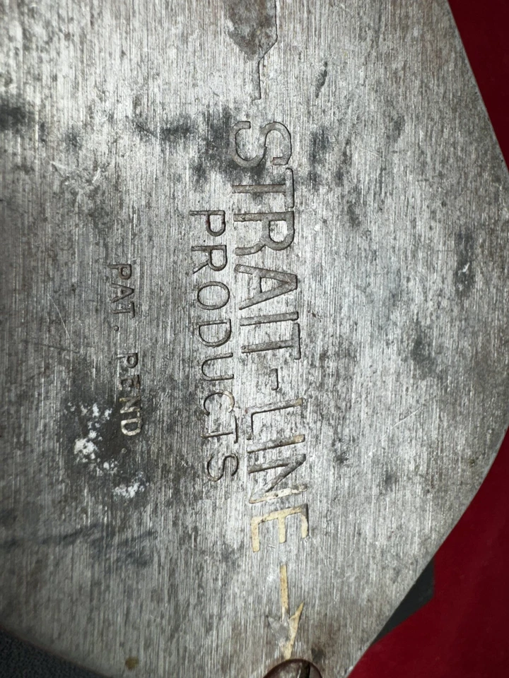 VTG 1950s Strait-Line Products Chalk Line Reel Costa Mesa, CA Patent Pending USA - Image 2 of 4