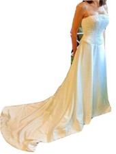 Mori Lee Wedding Dress, Sleeveless, Beaded Bodice, Size 10, White, Style 7101