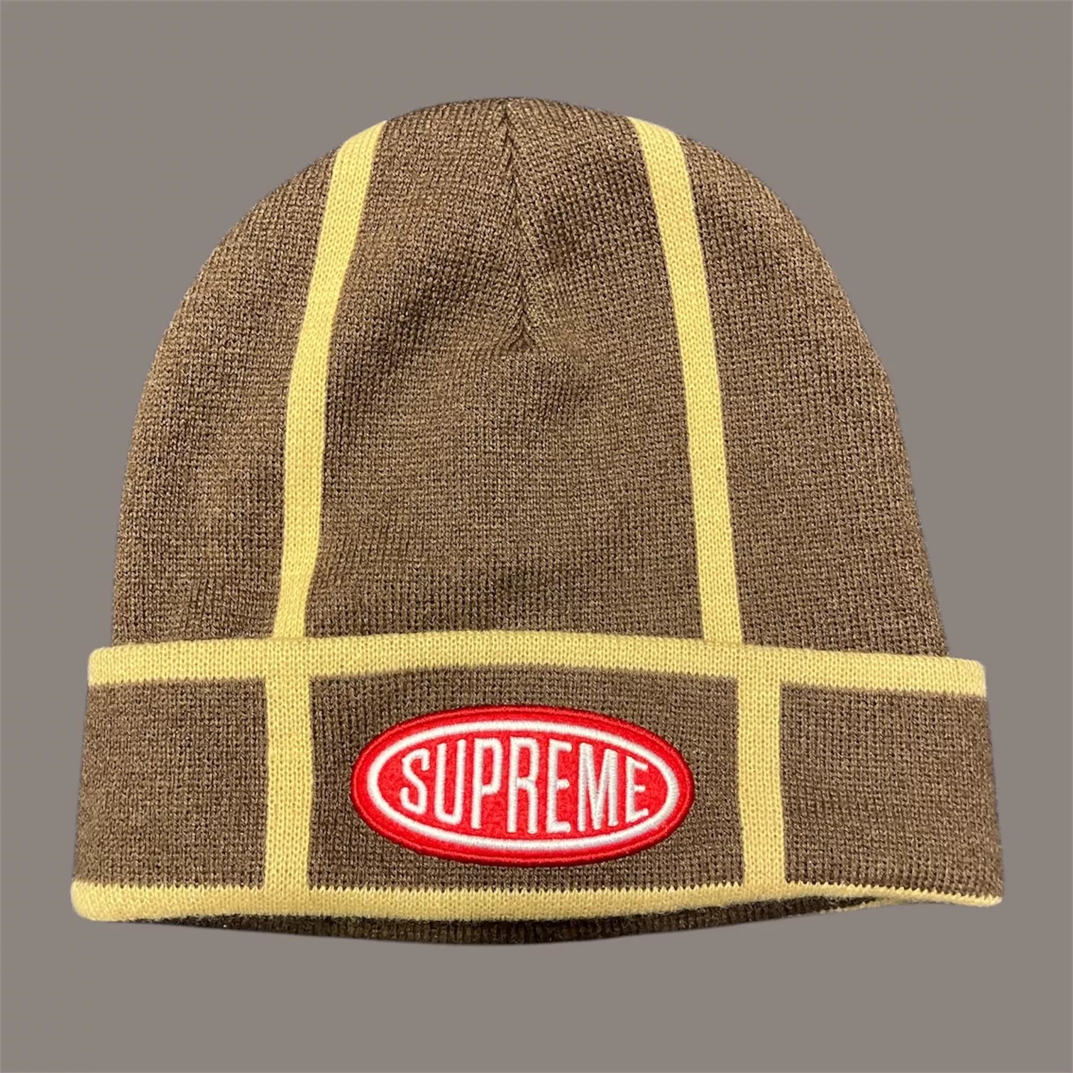 Grille de bonnet Supreme marron