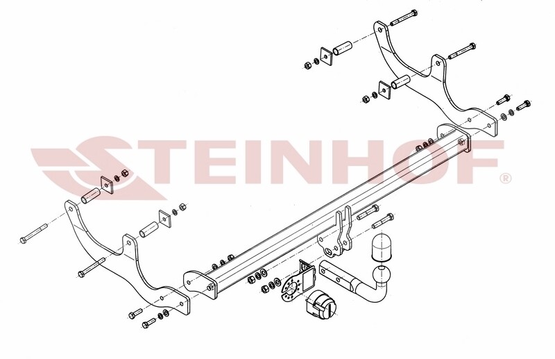 Pacco Gancio traino fisso per Dacia Sandero Stepway 12- e un e-kit u. a 13 poli
