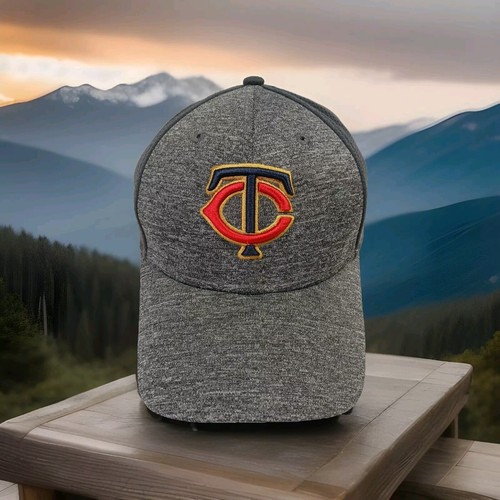Minnesota Twins New Era Stretch Fit Hat Med LG 39thirty Gray Men's MLB Baseball