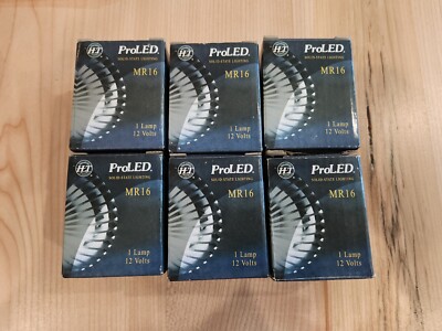 6-Pack 3W MR16 LED Bulb, 12V, Spotlight Lamp Bulb, 3000K Warm White 40k Hrs Life