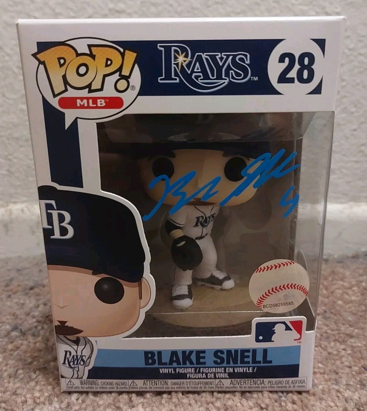 Blake Snell Signed Funko Pop PSA DNA LA Dodgers Tampa Rays Giants Padres MLB 