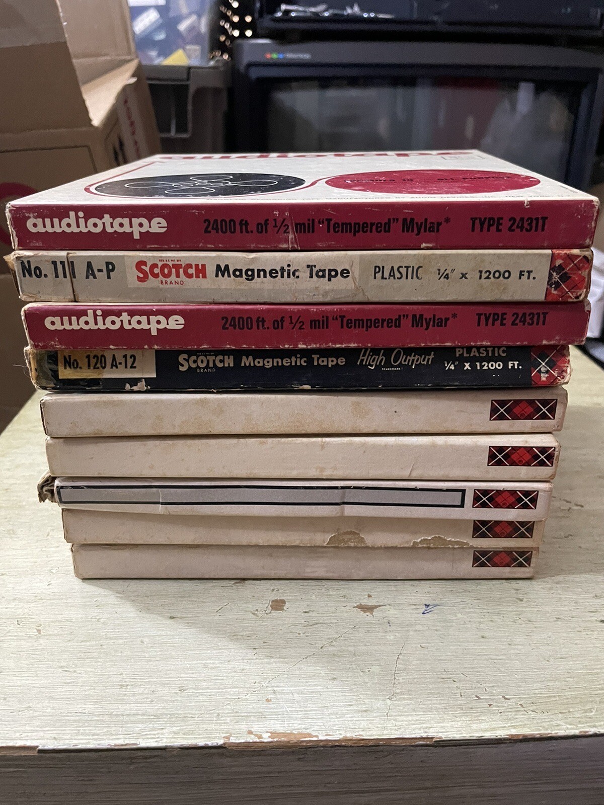 Lot of 9 Scotch 7" Reel To Reel Recording Tapes eBay