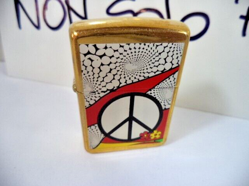 zippo lighter PEACE COLOR COLLECTION SERIES BRASS NUOVO ANNO 1995 4 PIECES - Imagen 12 de 17