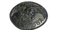 MADE IN USA EAGLE SHIELD PATRIOTIC LASER CUT BELT BUCKLE VINTAGE EGE 95