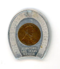 1953-1958, 1958 D Lincoln Cent, Joe W. Browns Horseshoe Club, Las Vegas,