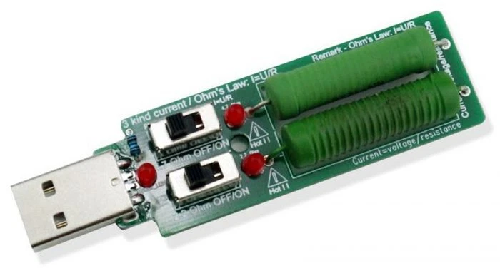 ATN USB Adjustable Resistor DC Electronic Load Tester 1A 2A 3A Current Switchable