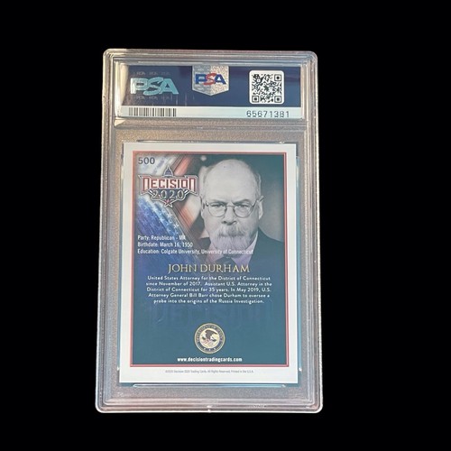 Decision JOHN DURHAM PSA 10 + Decision Money Card RAINBOW FOIL 4/5 "TRUMP" 2024 - Picture 4 of 6