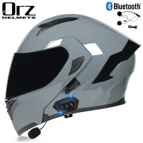 Bluetooth Flip Up Motorcycle Helmet Full Face Dual Visor Street Moto Helmet DOT - Picture 1 of 74