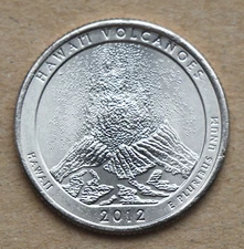 2012 P Hawaii Volcanoes ATB uncirculated quarter from US mint roll