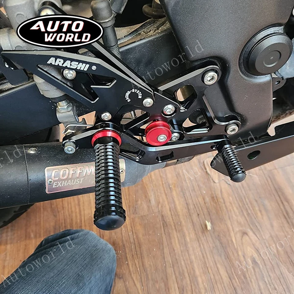 Juego de reposapiés trasero de carreras clavija para Honda CBR250R 2011-2022 2017 2016 2015 2014 2013 Foto 4 de 4