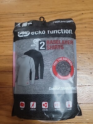 MENS Ecko Function  Base Layer 2 Shirts Comfort Stretchflex Polyester NEW