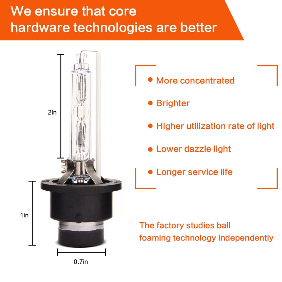 2x D2R D2S 6000K HID Xenon Headlight bulbs For Mazda Nissan Toyota Lexus Subaru - Image 2 of 4